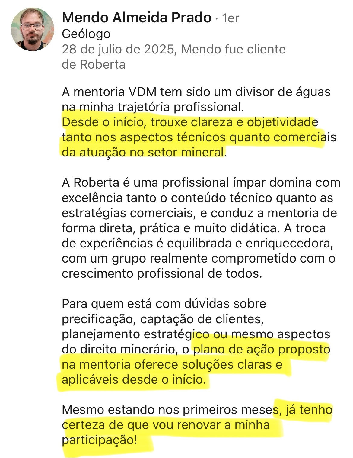 Depoimento Mentoria VDM 3
