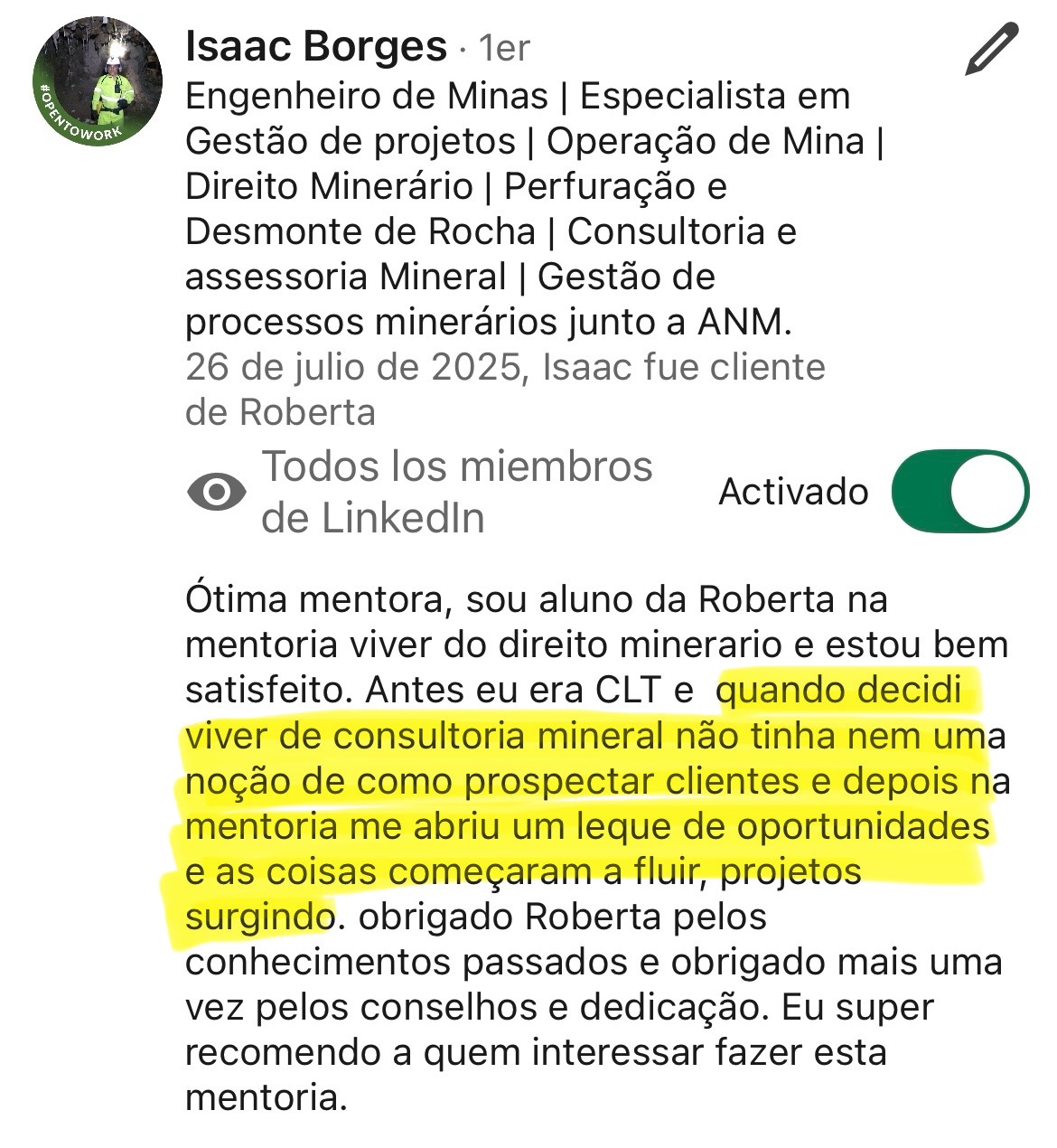 Depoimento Mentoria VDM 4